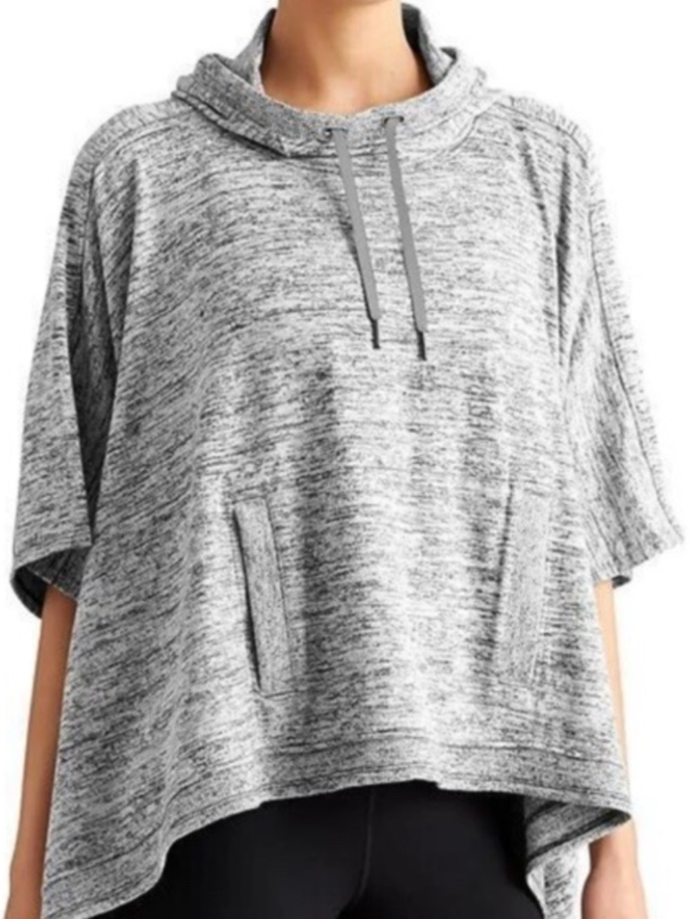 Athleta Blissful Hooded Poncho | Large | Heather Gray